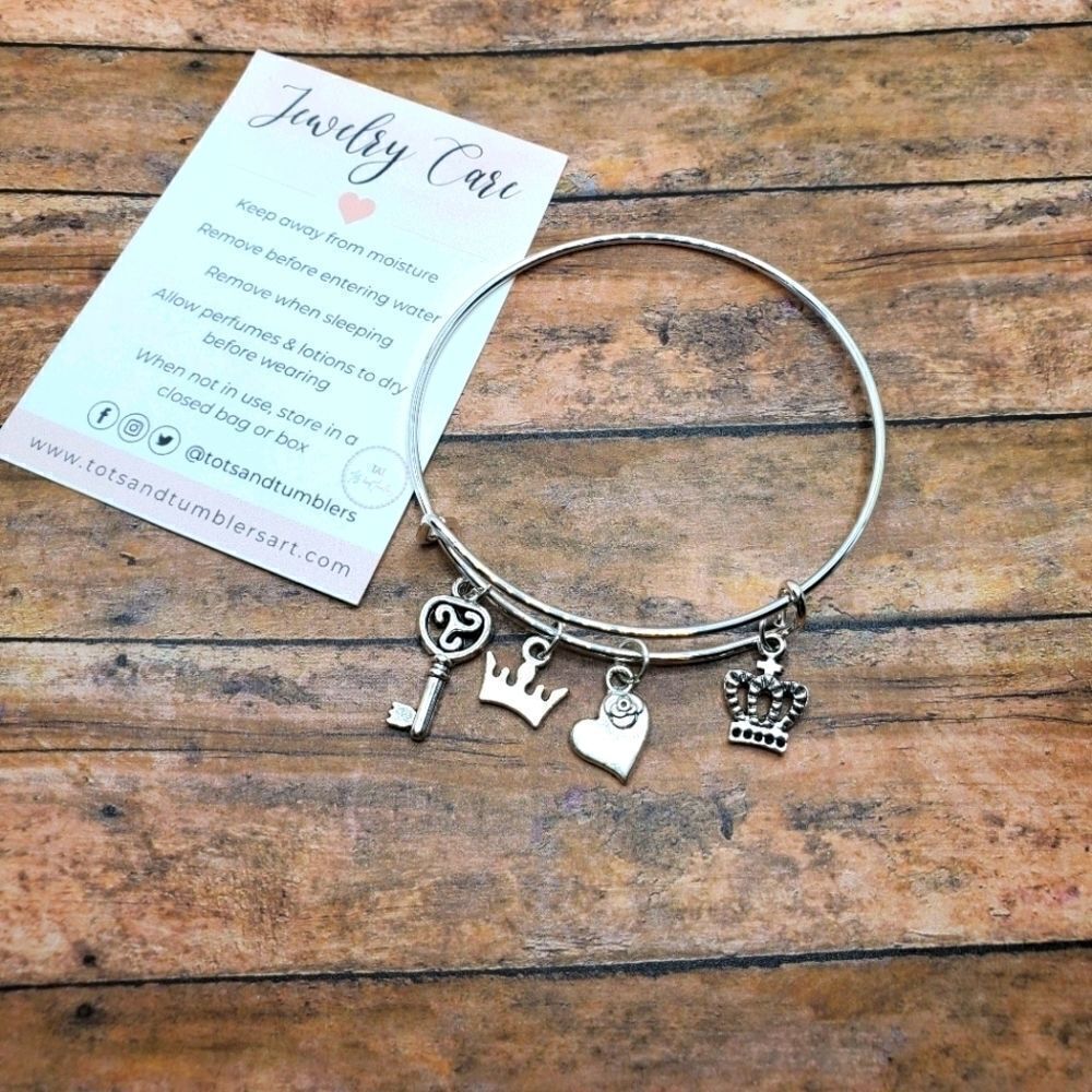 King and Queen Charm Bracelet